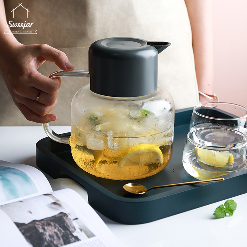 Ấm đun nước SWEEJAR có tay cầm tiện dụng bằng thủy tinh dung tích 1500ml