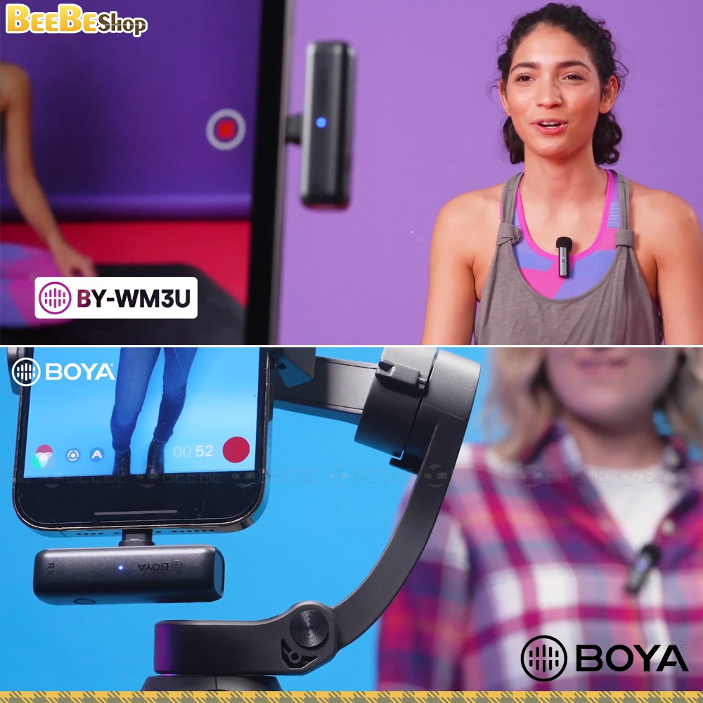 Boya BY-WM3D / BY-WM3U - Micro Không Dây True-Wireless Cho Các Thiết Bị Di Động, Android Smartphone, Cameras