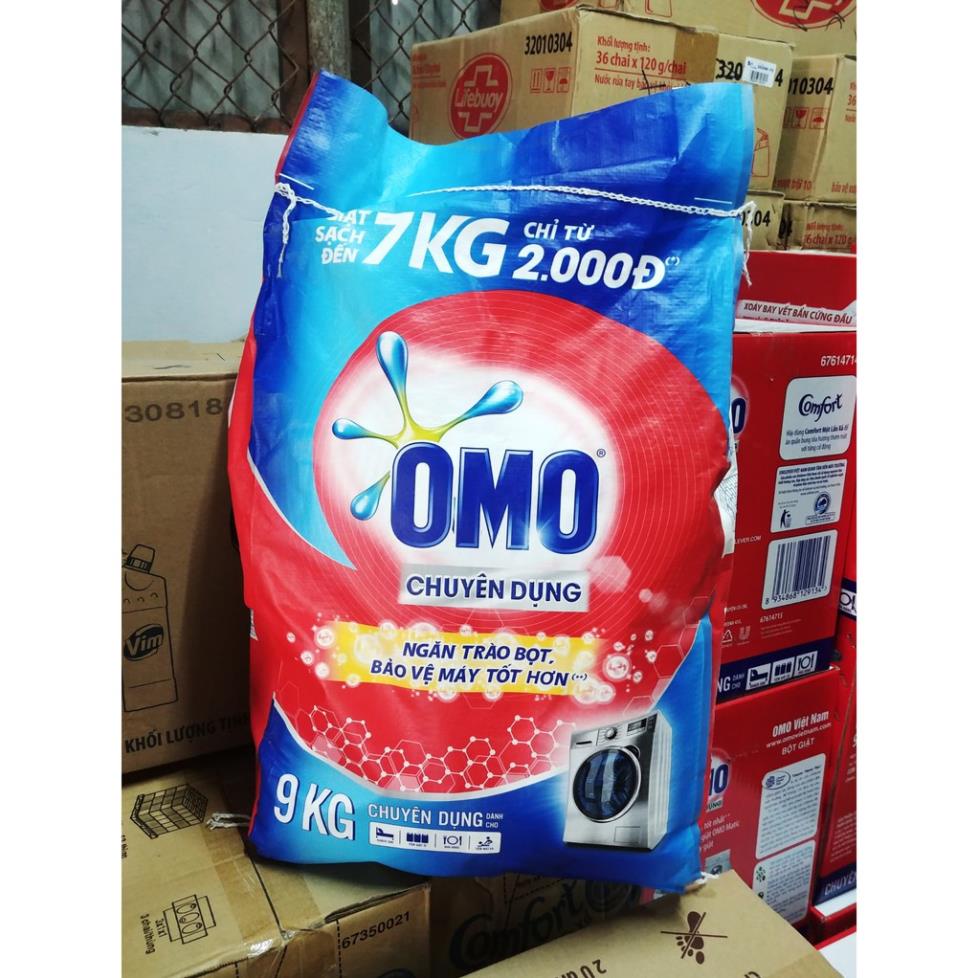 OMO BỘT GIẶT 9KG CHUYÊN DỤNG cho máy cửa trên, cửa trước, giặt tay 9 kí