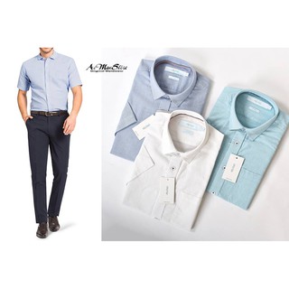 Áo sơ mi nam tay ngắn vải oxford xuất khẩu, dáng slim fit lên dáng chuẩn dòng áo sơ mi nam cao cấp 2018