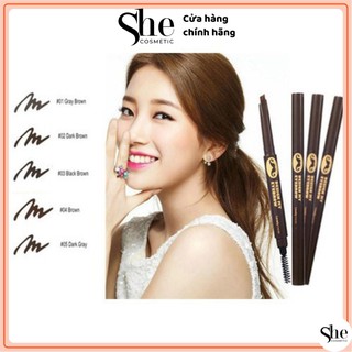 [CHÍNH HÃNG] Chì kẻ chân mày 💖FREESHIP💖 chì mày 2 đầu The Face Shop Designing Eyebrow Pencil đủ 6 màu có bill