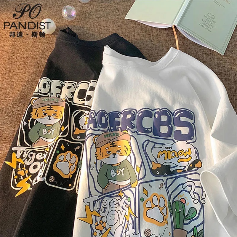 NRVP Áo Thun 100% Cotton Dáng Rộng Thời Trang Hàn Quốc Cho Nữ