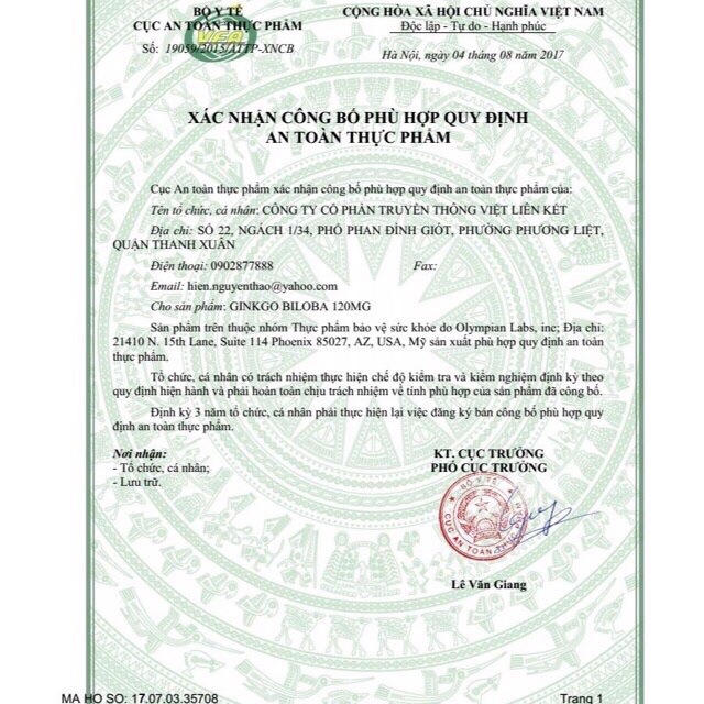 Viên uống trunature Ginkgo Biloba 340 Viên - Mẫu Mới | Thế Giới Skin Care