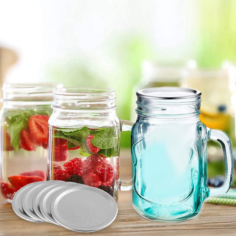 Set 100 Nắp Đậy Hũ Đựng Gia Vị 86Mm Bằng Silicon Chống Rò Rỉ Có Thể Tái Sử Dụng