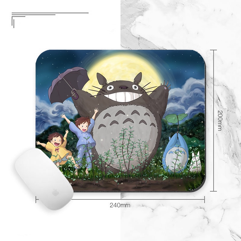 Miếng lót chuột IN HÌNH My Neighbor Totoro Hàng xóm tôi là Totoro anime chibi tiện lợi xinh xắn