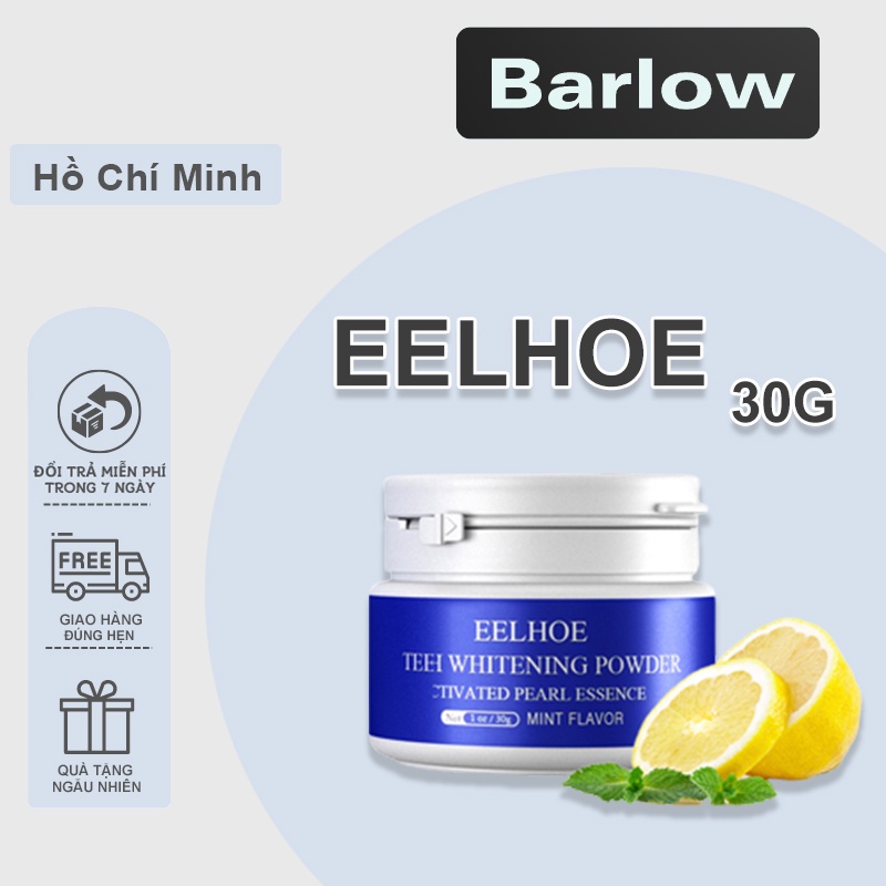 EELHOE Bột Tẩy Trắng Răng Kem Đánh Răng Gel Loại Bỏ Mảng Bám Vết Bẩn Teeth Whitening White Pearl Powder 30G