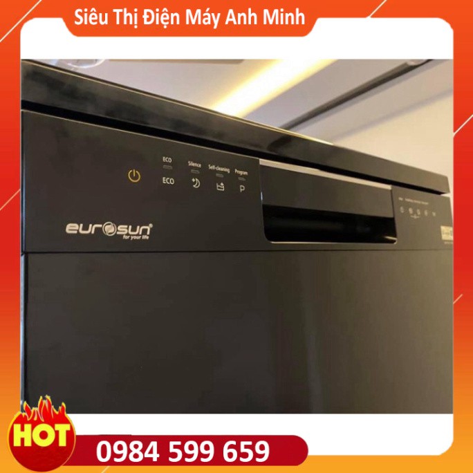 (Model 2021) MÁY RỬA BÁT EUROSUN SMS78EU12EB (12 Bộ) - GIẢM THÊM...TRIỆU TIỀN MẶT