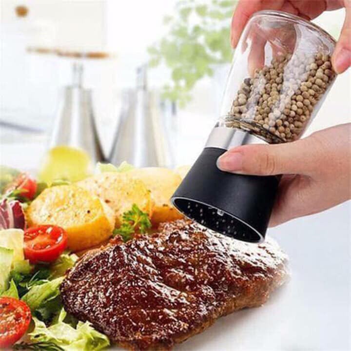 Dụng Cụ Xay Tiêu Ớt Cầm Tay Thủy Tinh Cao Cấp Siêu Tiện Lợi