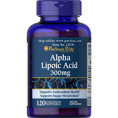 [CHÍNH HÃNG] Chống lão hóa, trẻ hóa bề mặt, ngừa tàn nhang làm sáng da - Alpha lipoic acid 300mg 60 viên Puritan’s Pride | BigBuy360 - bigbuy360.vn