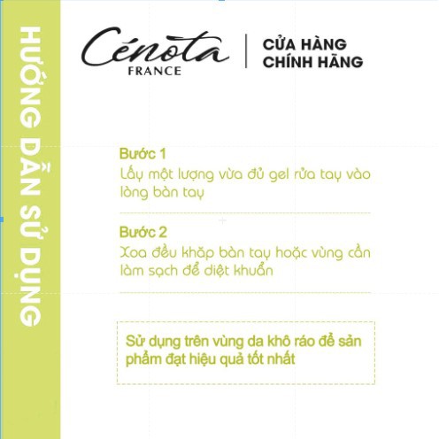 Gel rửa tay khô Cenota 120ml, gel rửa tay khô an toàn chính hãng | BigBuy360 - bigbuy360.vn