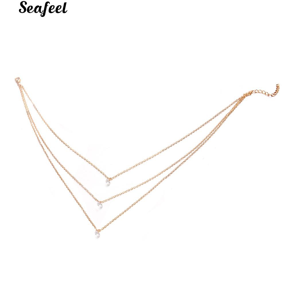 Vòng cổ choker 3 lớp đính đá pha lê