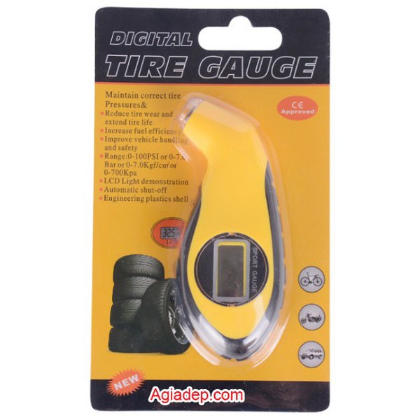 Đồng hồ đo áp suất lốp độ chính xác cao Tire Gauge - hãng nhập khẩu bởi Agiadep