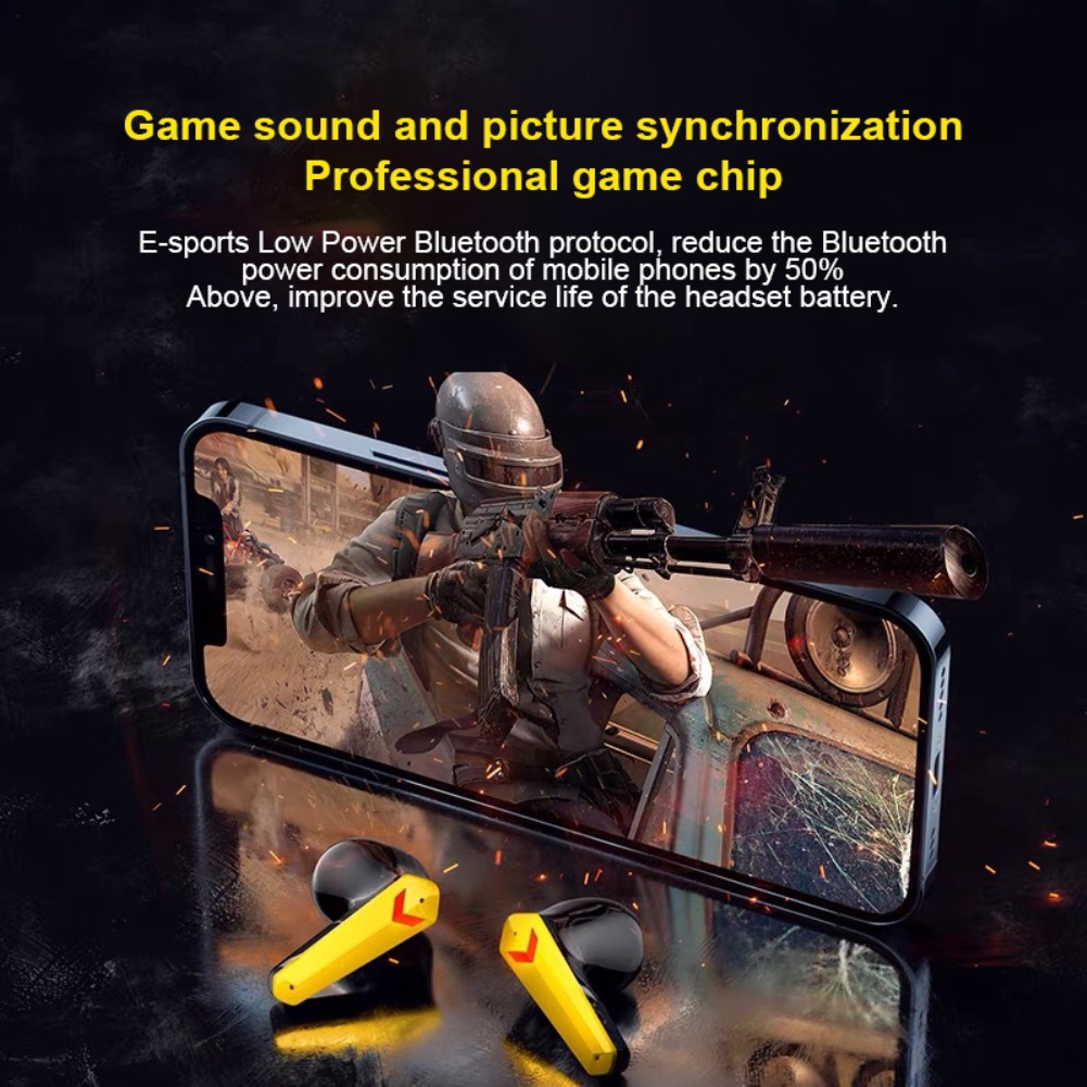Tai Nghe Không Dây TWS Tai Nghe Không Dây Tai Nghe Bluetooth Tai Nghe Chơi GamE/Nghe Nhạc Điều Khiển Rảnh Tay Có MIC