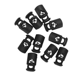 10 Pcs Plastic Toggle Spring Stop Single Hole String Cord Locks