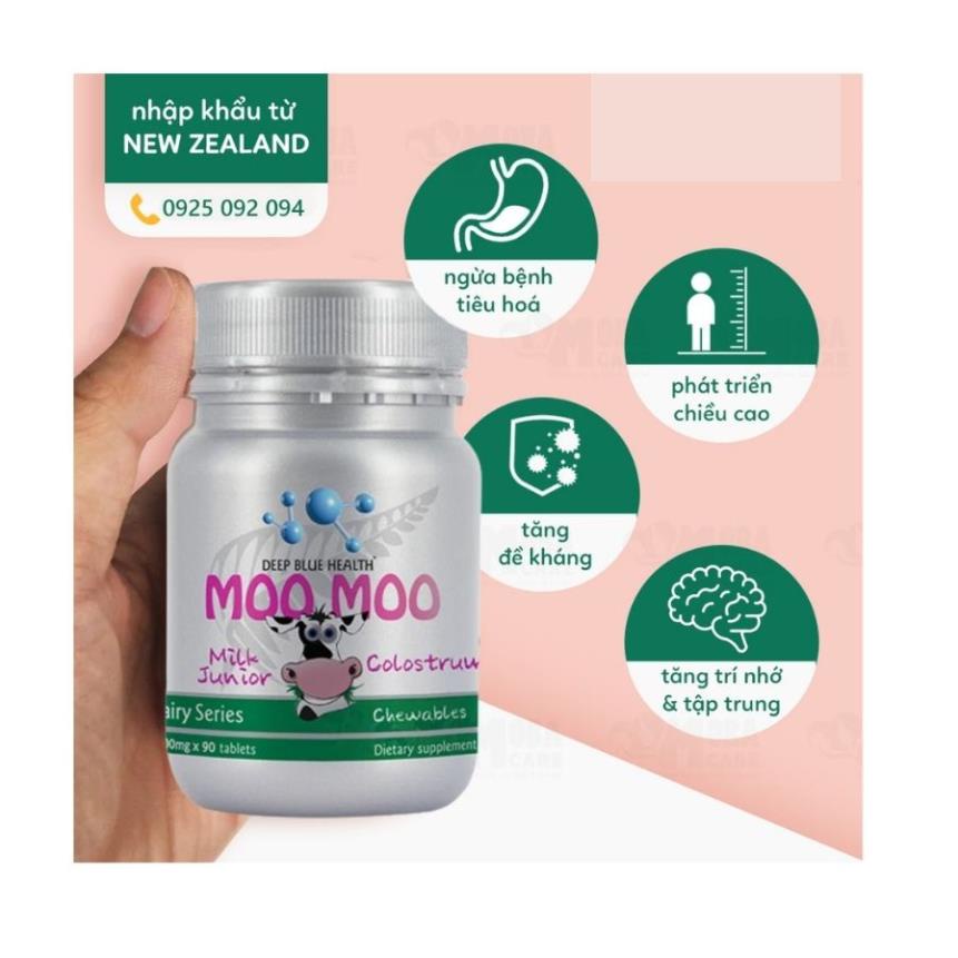 [Hỏa tốc] Kẹo Sữa Non Deep Blue Health Moo Moo (90 viên)
