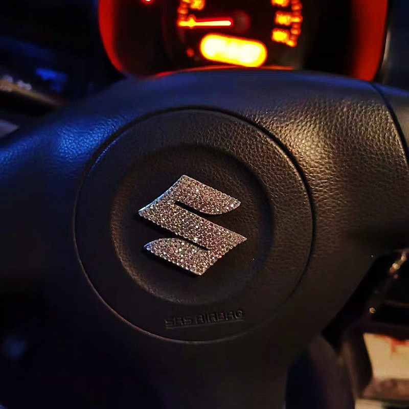 Nhãn Dán Trang Trí Vô Lăng Xe Hơi qiyue witra tianyu swift Đính Kim Cương Giả