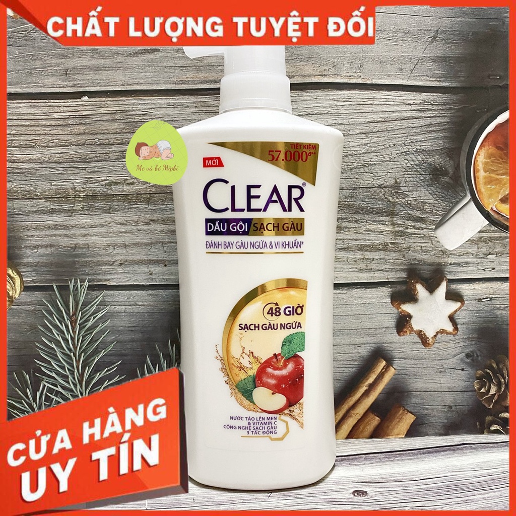 Dầu gội đầu Cear sạch gàu thảo dược hương Táo  630g