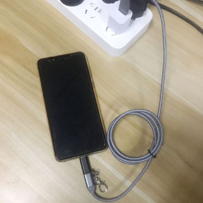 Dây cáp chuyển đổi USB type C sang Micro USB có dây xích cho điện thoại Android