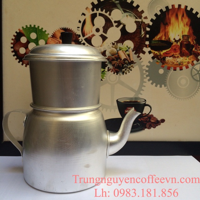 Phin nhôm, cafe nhôm cỡ lớn 500g, có ấm