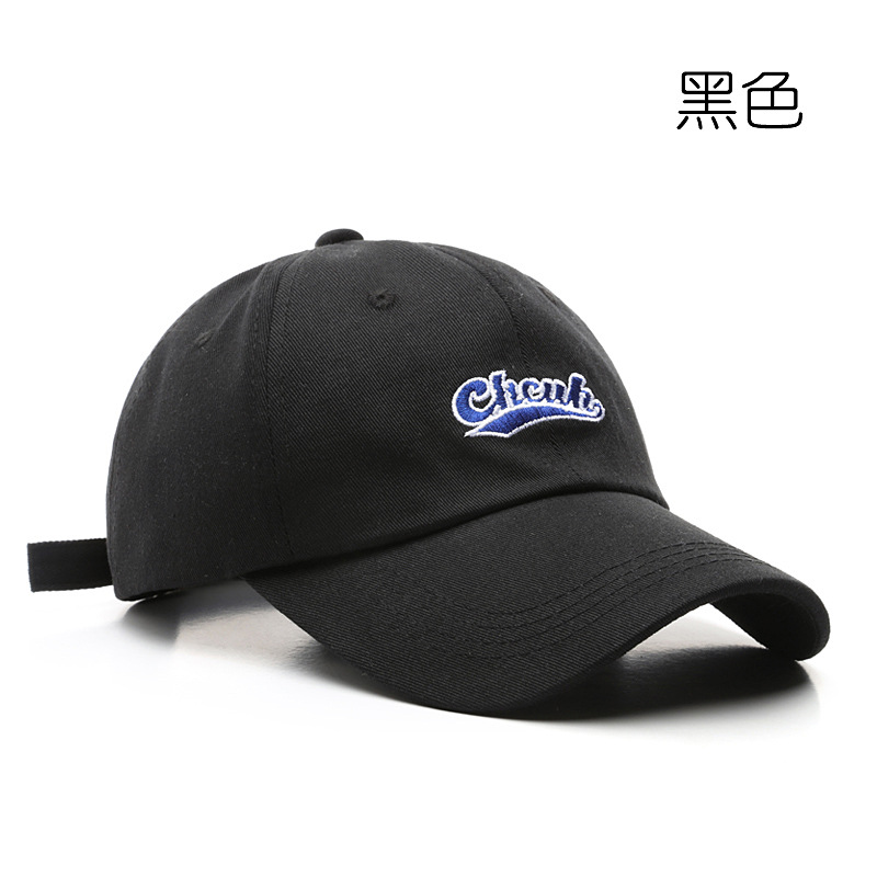 Mũ Lưỡi Trai Bóng Chày LINJW Mềm Thêu Chữ Có Thể Điều Chỉnh Phong Cách Hàn Quốc