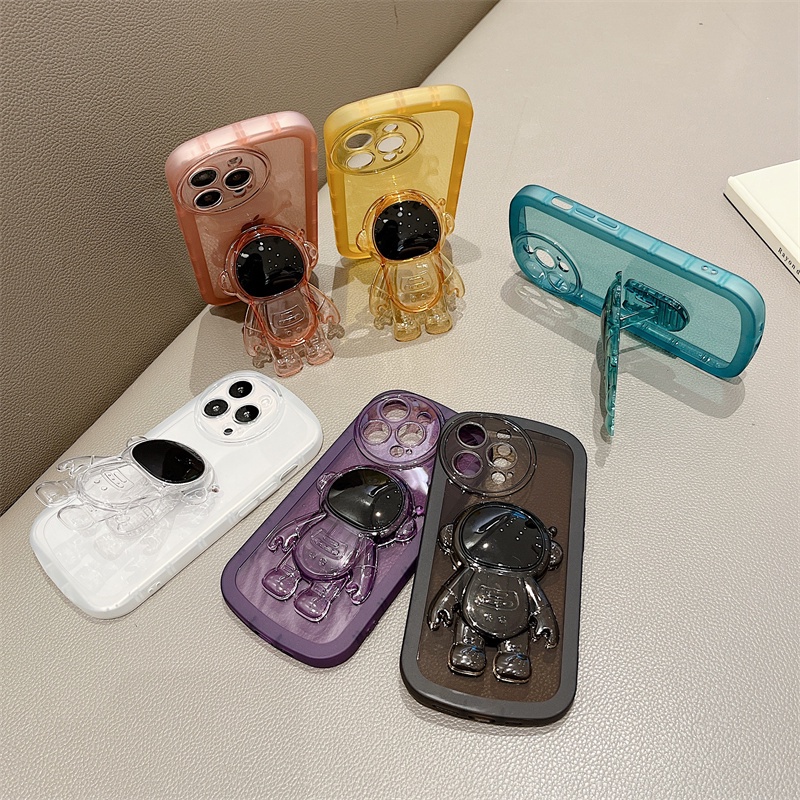 Ốp Điện Thoại Mềm Chống Sốc Chống Rơi Có Giá Đỡ Hình Phi Hành Gia Cho i-phone11 12 13PROMAX i-phoneX XS XR XSMAX 7 / 8plus