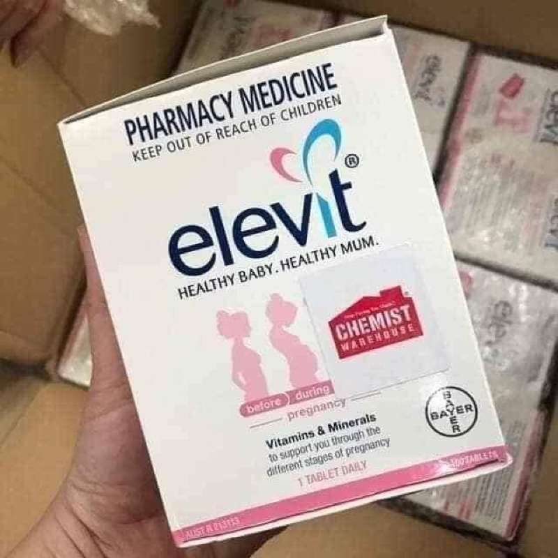 ELEVIT CỦA ÚC HỘP 100 VIÊN _VITAMIN TỔNG HỢP CHO BÀ BẦU DATE 2024