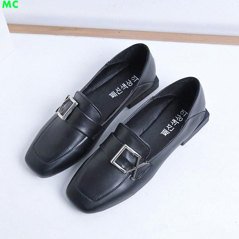 Giày Nữ Mũi Vuông Gót Thấp Thời Trang Hàn 2018 | BigBuy360 - bigbuy360.vn