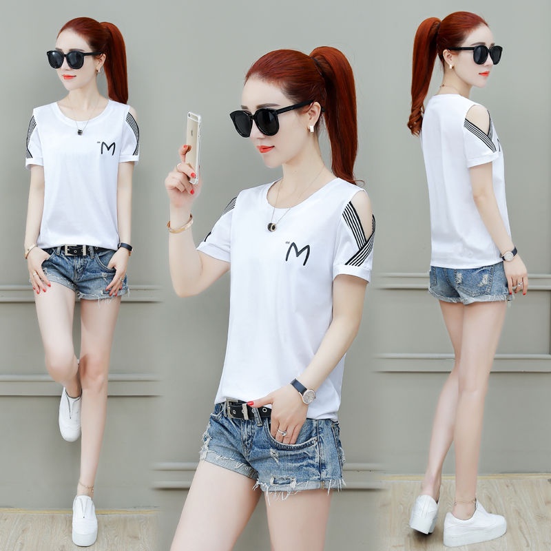 Áo Thun Nữ Ngắn Tay Phong Cách Phương Tây Thời Trang Mùa Hè