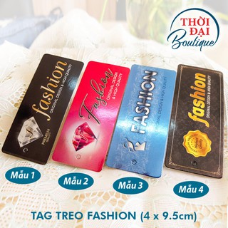100C - TAG TREO / NHÃN MÁC METALIZE -  4 x 9.5cm (1 MẶT IN)