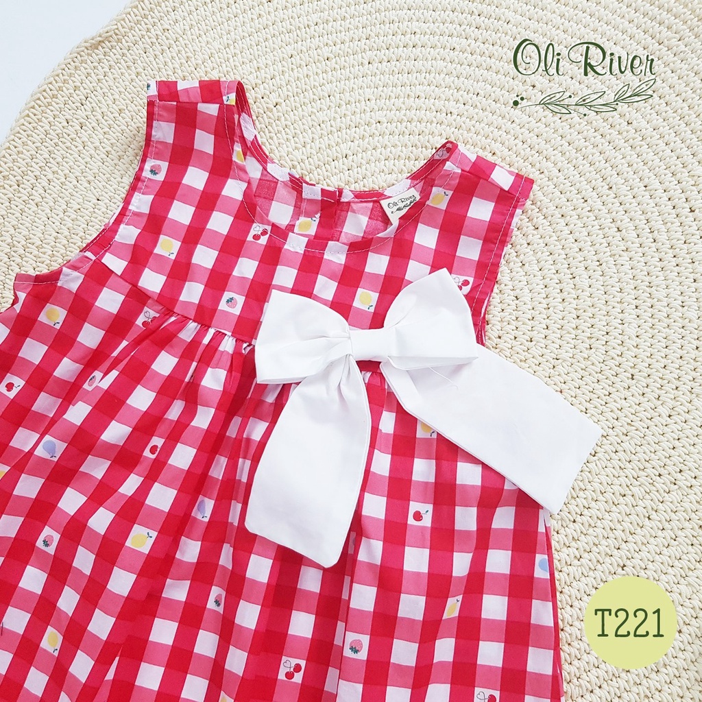 Váy Baby Doll Caro Đỏ Nàng Thơ Của OliRiver