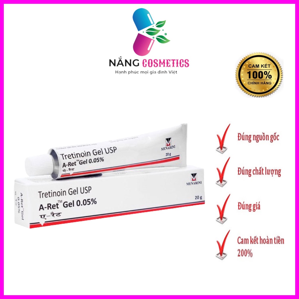 ✅[ CHÍNH HÃNG] TRETINOIN ARET USP Tretinoin 0.025% 0.05% 0.1% GEL GIẢM MỤN, TRẺ HÓA DA 20g | BigBuy360 - bigbuy360.vn