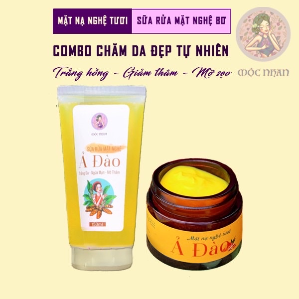 [FREESHIP] [MẪU MỚI- HÀNG CAO CẤP] Mặt Nạ Nghệ Tươi Ả Đào (CAO TINH NGHỆ) Mộc Nhan giúp da trắng hồng, hết thâm mụn, nám