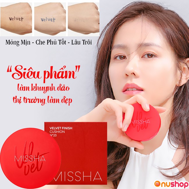 Phấn Nước Missha Đỏ Velvet Finish Cushion -HÀNG CHÍNH HÃNG CS59