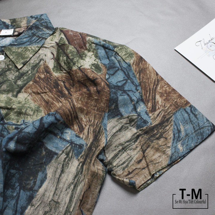 [Mã AOSOMT5 hoàn 15% tối đa 30k xu đơn 99k] Áo sơ mi hoạ tiết Colourful tay ngắn nam thoáng mát, không nhăn | BigBuy360 - bigbuy360.vn