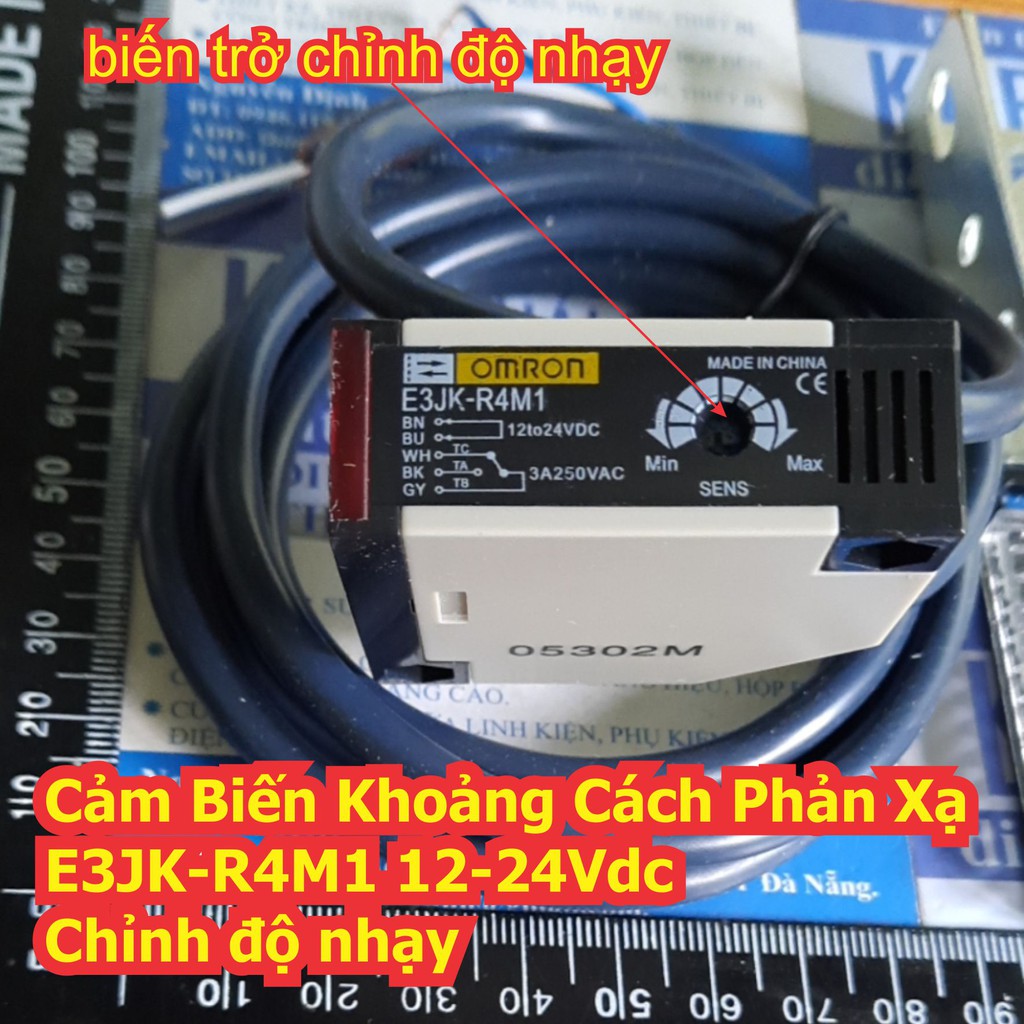 Cảm Biến Khoảng Cách Phản Xạ E3JK-R4M1 12-24Vdc chỉnh độ nhạy kde7596