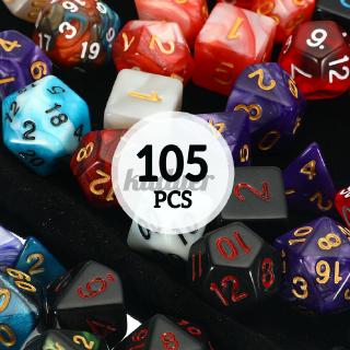 Set 105 Xí Ngầu Đa Diện Dnd Rpg Mtg Game Dungeon & Dragons D4-D20