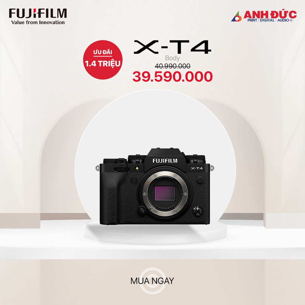 Máy ảnh Fujifilm X-T4 Body, bảo hành 24 tháng chính hãng toàn quốc