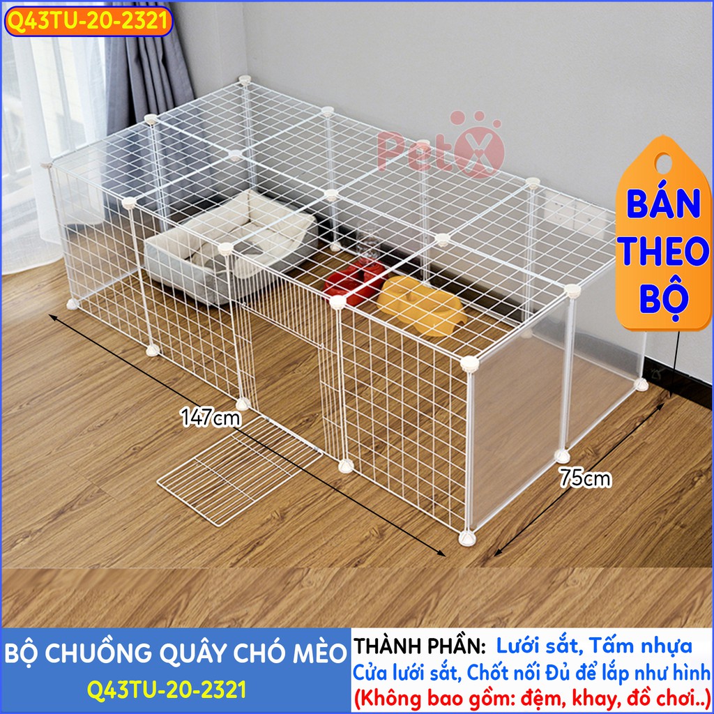 Quây chuồng chó mèo lắp ghép Petoka nuôi thú cưng sơn tĩnh điện giá rẻ-4