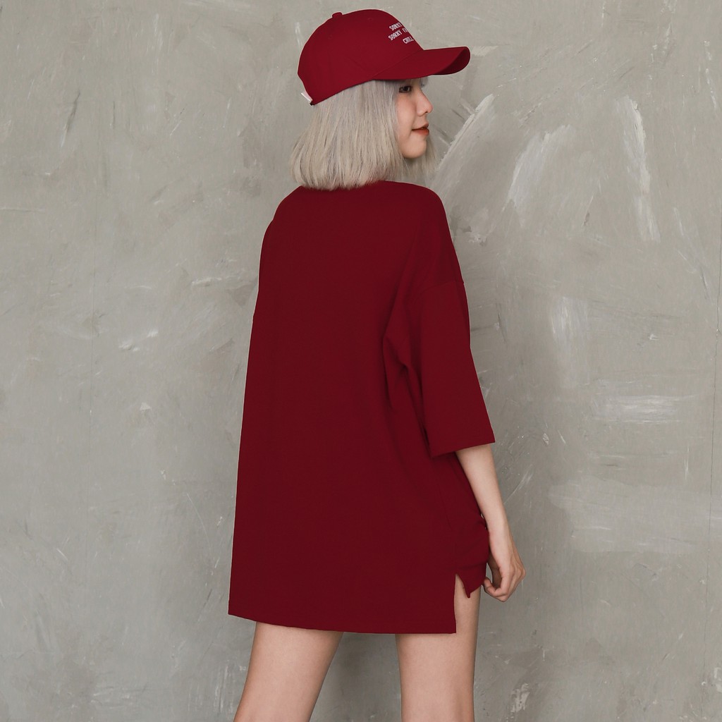 Áo Thun Polo Basic Màu Đỏ Chất Liệu Cotton Thoáng Mát