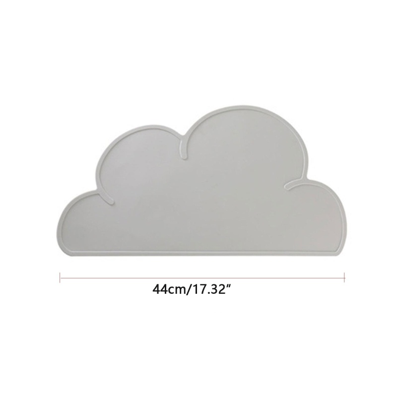 Tấm Lót Bàn Ăn Bằng Silicone Chống Trượt Hình Đám Mây Dễ Thương Cho Bé