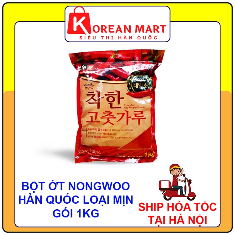 Bột ớt muối kim chi Chackhan Nongwoo Hàn quốc Gói 1kg