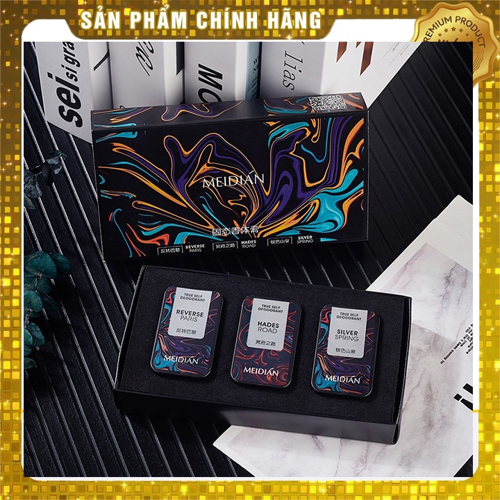 SET 3 MÙI - Nước Hoa Khô dạng sáp Median chính hãng unisex cho Nam Nữ ngọt nhẹ thơm lâu NH03