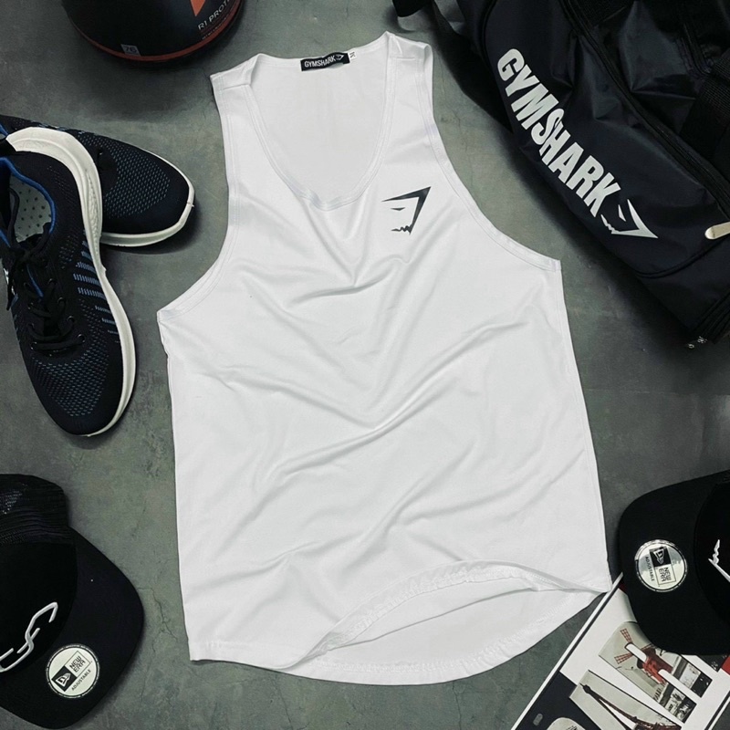 ÁO BA LỖ GYMSHARK DÂY VIỀN CỔ ÁO THUN POLLY MÁT MẺ