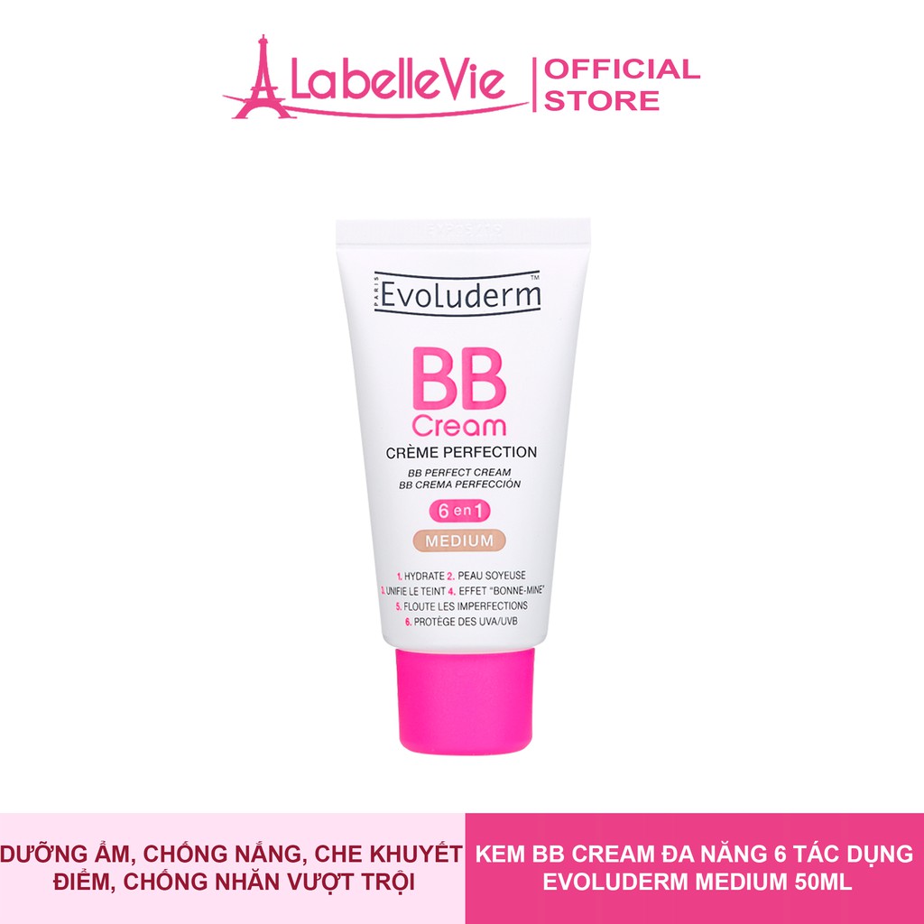 Kem dưỡng da Bb Cream Evoluderm Medium 6 tác dụng 50ml - HSD: 04/2021 (13234)