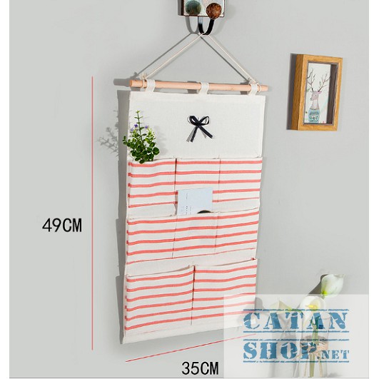 ❤️Túi đựng đồ 8 ngăn❤️ treo tường tiết kiệm diện tích, túi vải canvas bền đẹp đa năng tiện lợi -