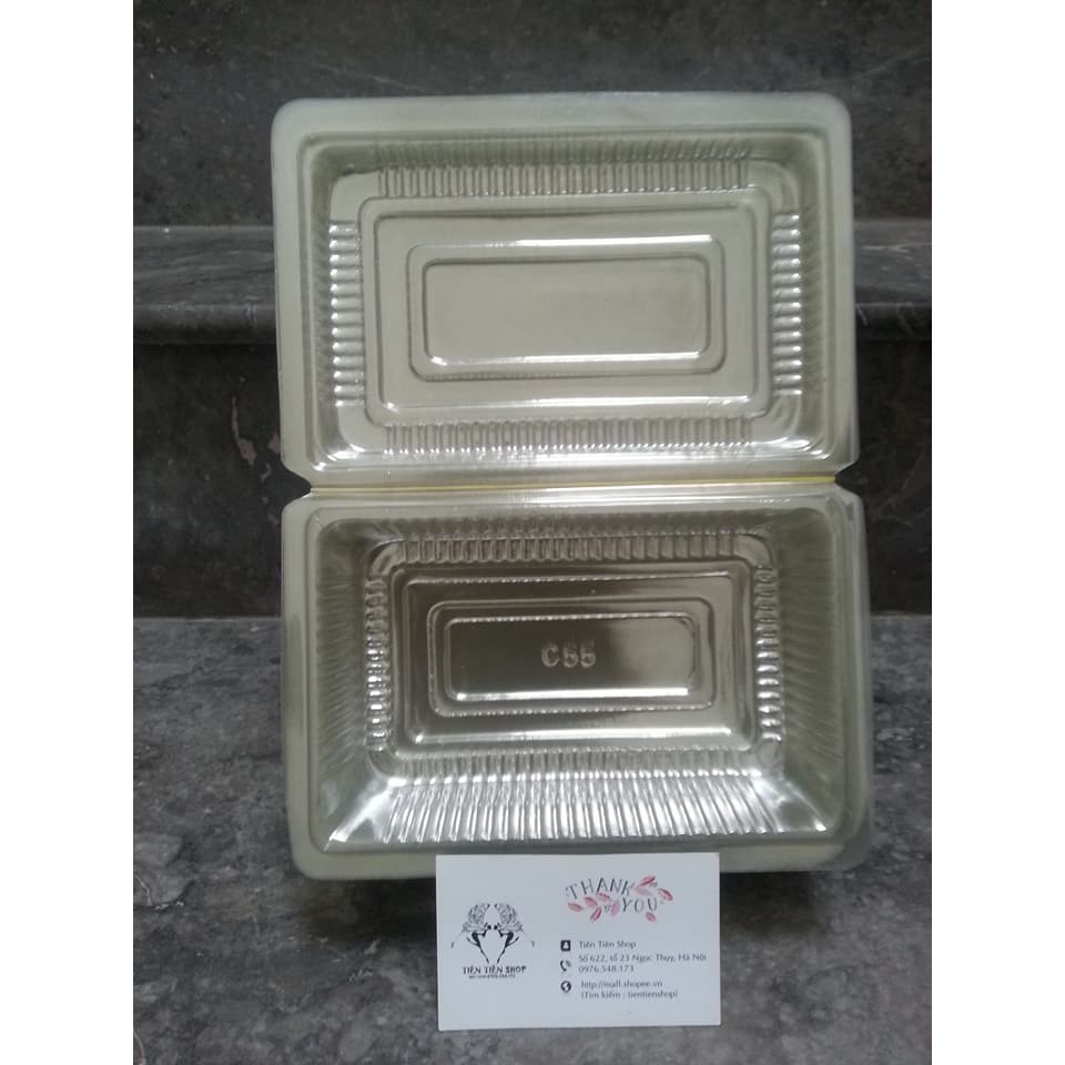 100 hộp nhựa đựng bánh 15x10x4 H21