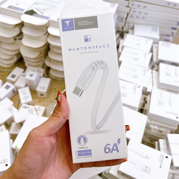 Cáp sạc Type-C 6A TELUC T-S30-TPC 1M