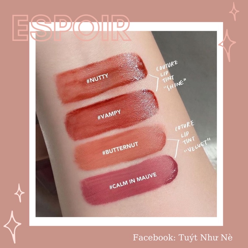 Son Espoir Couture Lip Tint Velvet & Shine bản mới Fall/Winter '21 | BigBuy360 - bigbuy360.vn