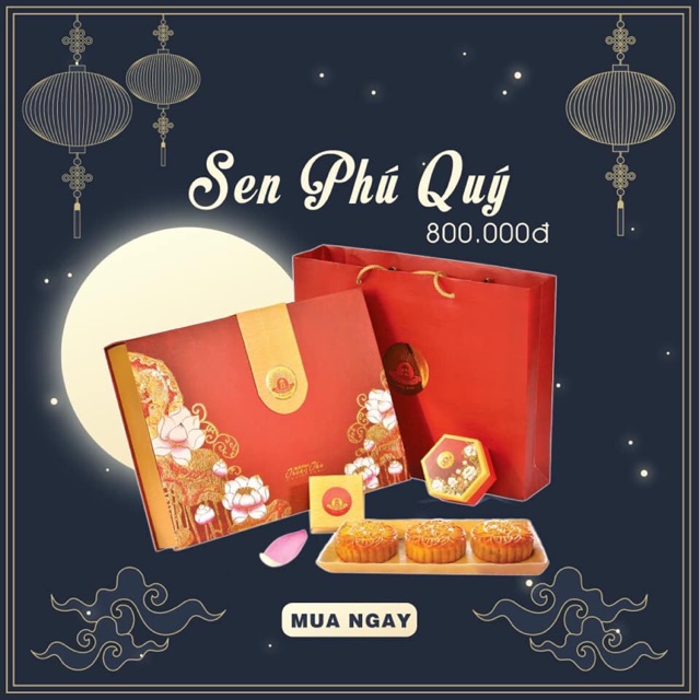 Bánh trung thu hộp thượng hạng sen Phú Quý