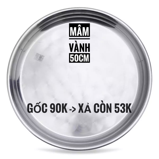 Mâm tròn inox size 50cm